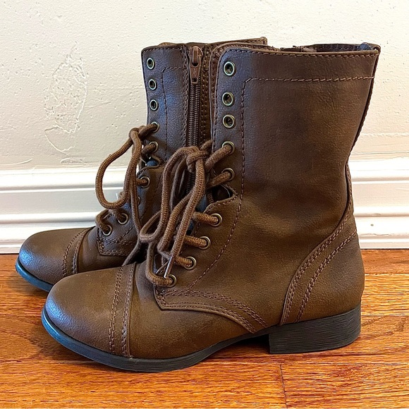 Mossimo brown combat boots - Picture 2 of 6